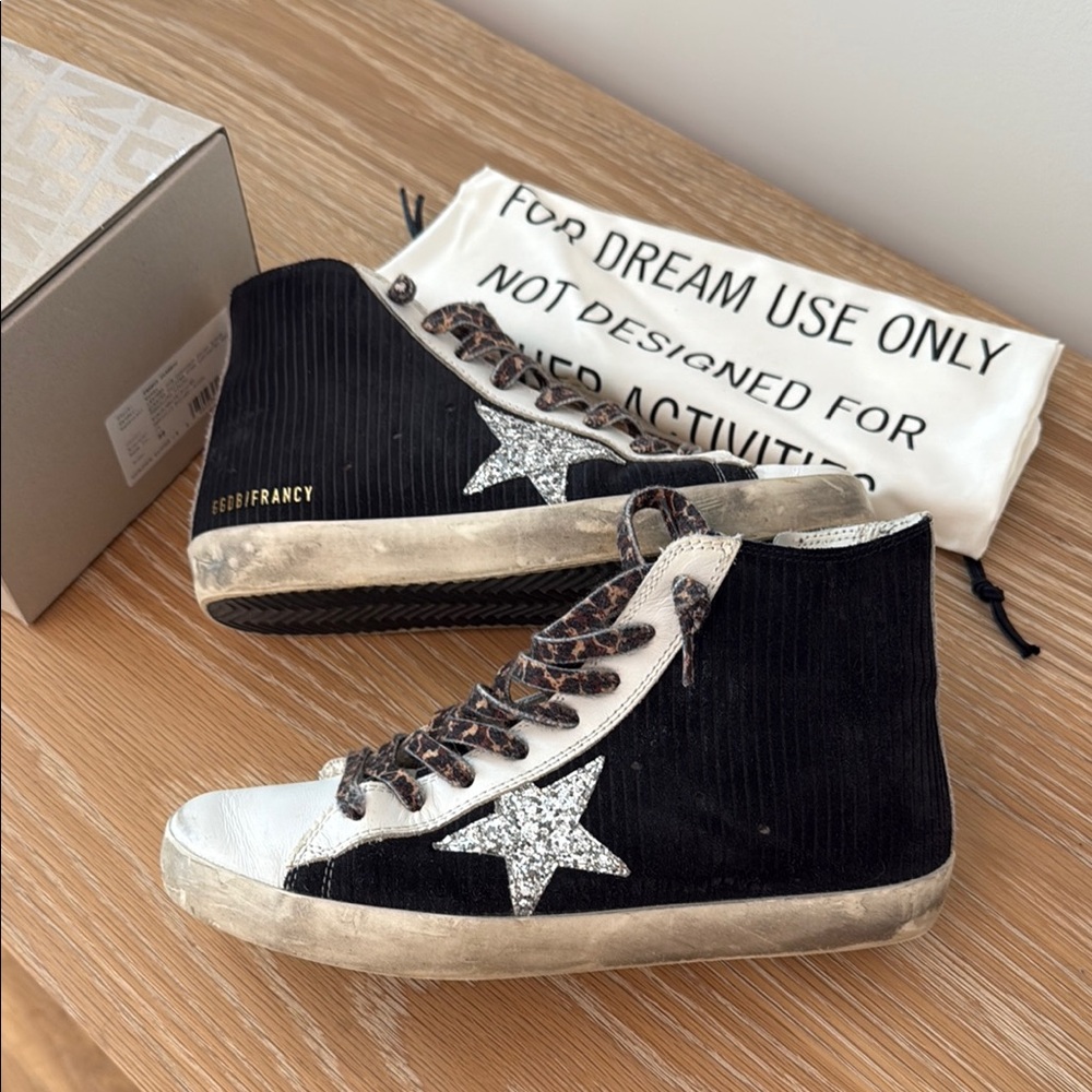 Golden Goose Black and White Women's Sneakers